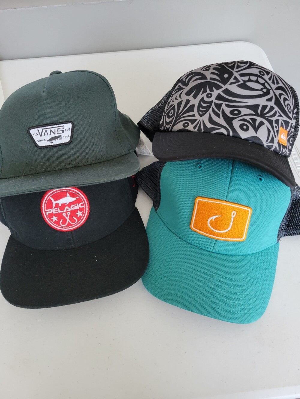 Lot 4 Trucker Style Hat (Pelagic, Quicksilver, Vans)